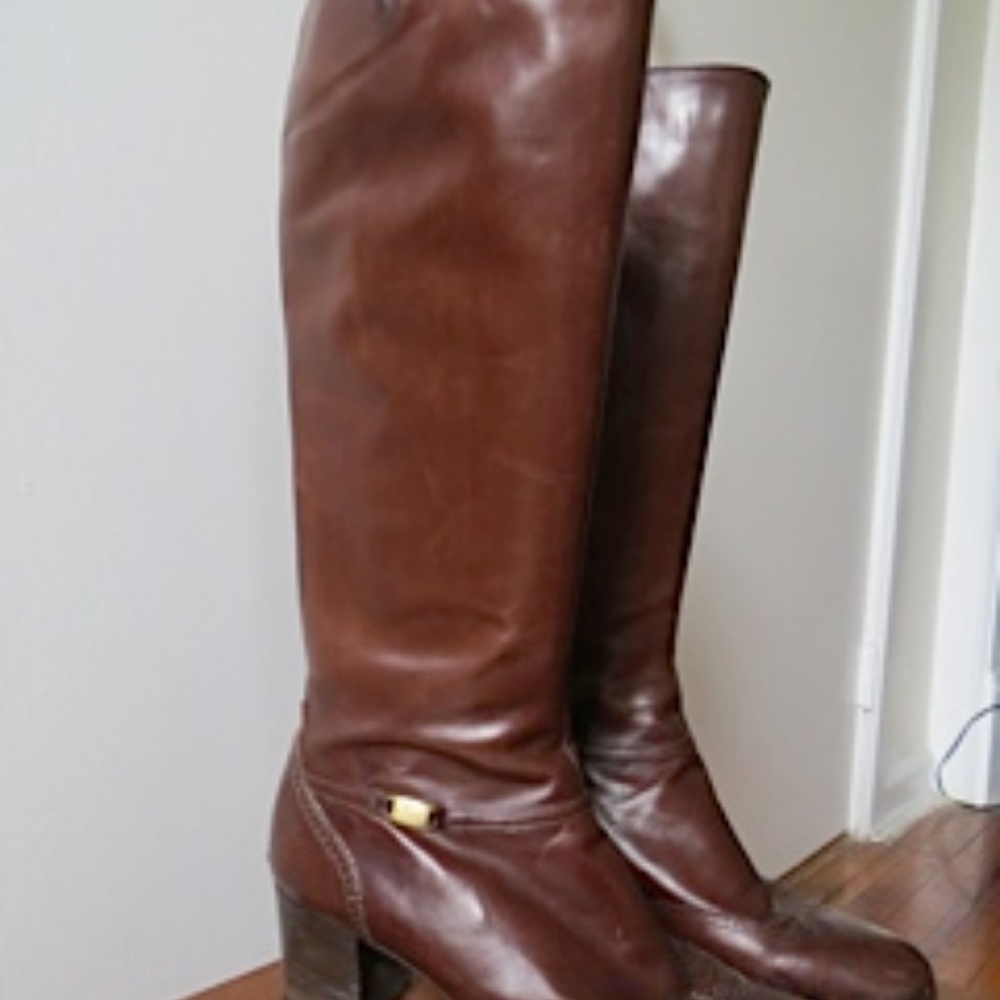 Salvatore Ferragamo cognac tall boots - Picture 2 of 4